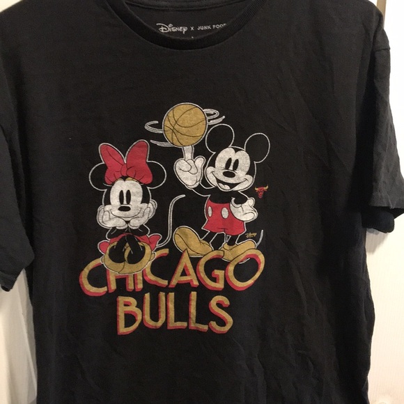 Men's Chicago Bulls Junk Food Black Disney Mickey & Minnie - Picture 2 of 5